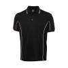 Piping Polo Shirts Black White